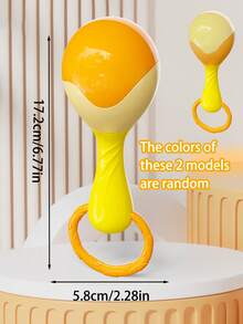 1 件可爱婴儿手摇铃铛玩具，颜色多样，培养孩子颜色和声音认知，创意婴儿安抚手摇铃铛，儿童益智玩具，亲子互动，早教，节日和生日礼物，婴儿玩具 - 彩色 - 查看 7