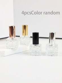 1/4PCS 10ml Rose Gold Perfume Spray Bottle Screw Top Perfume Spray Bottle Water Cube Perfume Sample Bottle Perfume Dispenser Bottle Portable Mini Sprayer, Refillable, Travel Friendly, With Fine Mist Sprayer Back To School