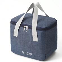 Borsa termica per il pranzo di grande capacità senza tracolla o manico, borsa frigo con fogli di alluminio spessi adatta per studenti e impiegati, senza contatto con il cibo, borsa a mano, borsa da spiaggia, personalizzabile, ventilatore portatile