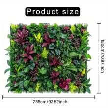 1 pieza de paneles de pared verde artificial 2D - Diseño de hojas tropicales vibrantes, tela de poliéster duradera, sin necesidad de electricidad para uso en interiores/exteriores, perfecto para transmisiones en vivo, fiestas, cumpleaños, bodas, decoración de habitaciones y jardines, paneles decorativos de pared