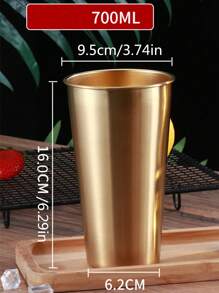 A Set Of Silver Stainless Steel Drinking Cup, Available In Multiple Capacities, Suitable For Hot Or Cold Beverages, Perfect For Tea, Coffee, Milk Tea Or Water, Ideal For Household, Restaurant, Company Or School Cafeteria