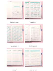 Agenda 2026 com alça, 1 unidade, caderno de agenda em inglês para eficiência no escritório, layout mensal/semanal/diário, diário anual, capa de couro sintético, adequada para escola e escritório, pode ser usada como presente de aniversário, feriado ou Natal, várias cores disponíveis