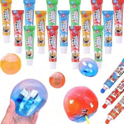 3/5/10/15/20/30/50pcs Random Color Cartoon Bubble Gum, Classic Nostalgic Gift, Small Gift, Cartoon Outdoor Toy Creative Bubble Blower, Bubble Foam Festival Party Small Giveaways