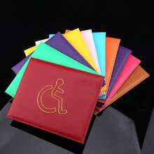 1pc Disability Card Holder & Card Pouch - Durable PVC Material, Open Design, With Convenient Identification, Multiple Colors Available, Suitable For Daily Commute And Storing Disability Certificates. Card Holder, Disability Certificate Protector, Disability Card Protector, Faux Leather Card Holder. - Multicolor - View 3