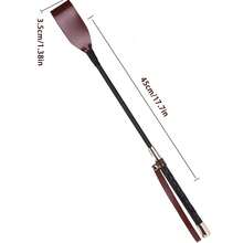 1pc Equestrian Whip Made Of PU Leather, Soft Equestrian Whip, Equestrian Training Aid With Non-Slip Braided Handle And Wrist Ring