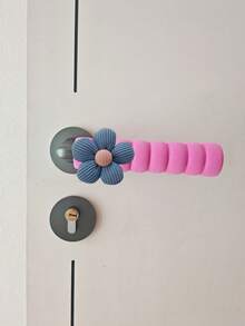 Joivida 1/2 pièce(s) Tampons de porte à motif floral, housses de protection douces et chaudes, universelles pour portes gauche et droite, protection anti-statique pour la maison