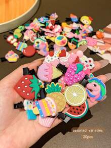 20pcs Cute Hair Clips Assorted Styles For Girls, Bangs & Side Clip Hair Accessories Won't Damage Hair