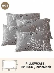 1pc/2pcs/4pcs Polyester Floral Pattern Pillow Cover Set (Pillow Inner Not Included), Soft & Comfortable, Suitable For All Seasons - Multicolor - View 8