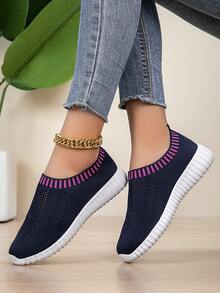 Zapatillas deportivas ligeras y de moda para mujer, con suela blanda, diseño minimalista, versátiles para deportes y uso casual, Colección nueva 2025 - Azul - Ver 4