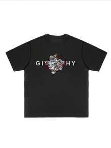 Ropa de hombre con estilo atrevido y callejero con motivo exótico, 100% algodón 220g - Negro - Ver 3
