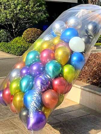 1个装大号气球袋储物袋用于运输气球透明大号塑料袋工具树处理储物袋