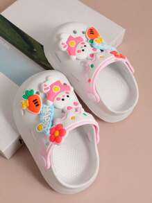 Children's Slippers Fashion Cute Flower Girl Sandals Breathable Non-Slip Indoor And Outdoor Garden Beach Slippers Outdoor Sports Tourism Holiday Street Beat Soft-Soled Baby Slippers.