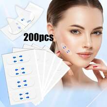 [200pcs/80pcs/40pcs/4pcs] Invisible Face Lifting Tapes, Used To Lift Sagging Skin, Instant Face Tape For Women, Lifting Sagging Skin And Concealing Makeup Tape, For Double Chin & Neck, Face Slimming - Alcohol-Free, Suitable For All Skin Types, Unisex