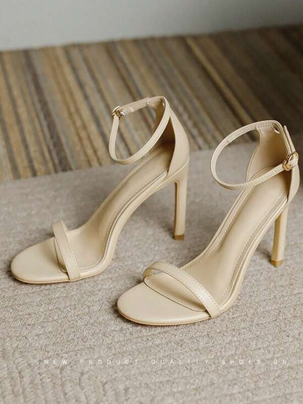 High-Quality Minimalist One-Buckle Strap Sandals, Elegant And Sexy Open-Toe High Heel Women Shoes