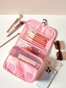 1pc Summer Travel Makeup Bag, Holiday Toilette Bag, Portable Waterproof Storage Bag, Large-Capacity Storage Bag, Multi-Functional Cosmetics Storage Bag, Suitable For Family Beach Trips, Business Trips, Beaches, Gifts For Friends, Gifts For Mom, Birthday GiftsFor Women Storage Organizer Travel Essentials Back To School Dormitory Storage