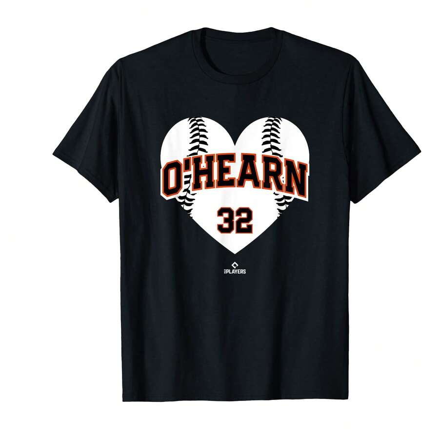 Camiseta de Baseball Heart con Ryan O Hearn Baltimore MLBPA - Negro - Ver 1