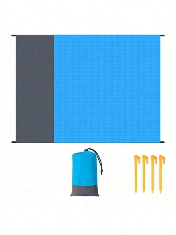1 Esterilla de playa grande, manta de playa resistente a la arena/humedad de gran tamaño, manta de playa impermeable y plegable con bolsillo, manta de picnic de playa portátil y ligera, manta de picnic para exteriores de secado rápido, manta de playa resistente al agua y a la arena, manta para exteriores portátil, opción ideal para picnics, viajes, camping y senderismo, para disfrutar de la playa sin caos, un must para viajar, con múltiples tamaños y colores a elegir.