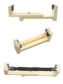 1 Stück Paracord Armband Herstellung Holzrahmen Werkzeug, einstellbare Länge Flechten DIY Handwerk Herstellungswerkzeug