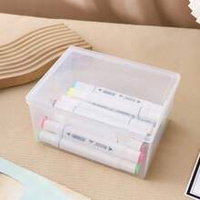 1pc Small/Medium/Large Clear Snap-Open Utility Organizer Box, Portable Storage Container For Toys, Parts And Accessories