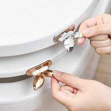 2pcs Toilet Seat Up Handle, No Hands Touch Toilet Seat Lift, Bathroom Adhesive Toilet Lid Lifter Bathroom Accessories Bathroom Organizer Back To School Storage - Multicolor - View 11