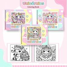 Coloring Book HARD COVER 50 SHEETS 75G UNICORN THEME - Purple - View 2