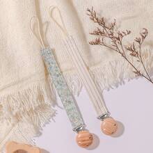 1 件婴儿奶嘴链，时尚奶嘴夹，带木制 3 孔奶嘴夹，适合婴儿女孩和男孩的礼物日常使用 - 彩色 - 查看 16