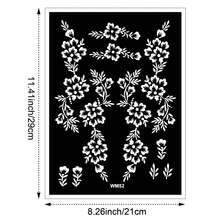 3 Pcs Henna Tattoo Stencils Reusable Painting Stencil For Hand Body Art Flower Temporary Tattoo Template Sleeve Wedding Bride Beauty - Black and White - View 4