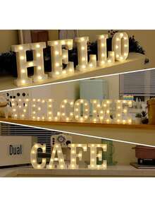 1pc 16cm Illuminated Letter Light, LED Alphabet Light, Glowing Letters, 26 Letters And 10 Numbers, Suitable For Various Occasions Like Parties, Proposals, Birthdays, Etc. - Warm white light - View 7