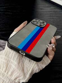 1 pieza Funda de teléfono de piel de oveja a rayas compatible con iPhone 16 Pro Max, diseño minimalista compatible con iPhone 14, compatible con iPhone 13, 12, 11, 15 Plus, 16, 11 Pro, acabado mate, adecuado para /Galaxy/Redmi/OPPO/Vivo/Infinix