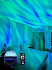 1 件北极光氛围投影灯，适用于卧室、游戏室、家庭影院、天花板、房间装饰，非常适合节日、情人节礼物，USB 供电，便携