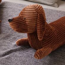 1pc Plush Sausage Dog Shaped Pet Interactive Toy, Helps Release Energy For Various Dogs