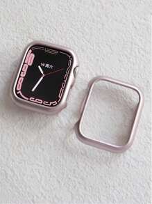 1pc Apple Watch Protective Case, Half-Wrapped PC Hard Shell Cover Without Screen Protector, Suitable For Apple Watch Series 9/8/7/6/5/SE/4/3, 38mm/40mm/41mm/44mm/45mm/49mm (Watch And Strap Not Included)