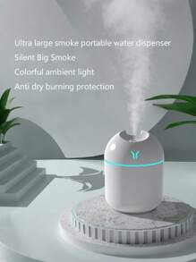 1 pièce Diffuseur d'huiles essentielles avec double fonction d'humidificateur et de vaporisateur de plantes. Mode de brouillard froid pour soulager la sécheresse, associé à une veilleuse silencieuse pour créer une ambiance relaxante. Convient pour la maison, le bureau, la chambre à coucher et d'autres scénarios, pour un espace confortable