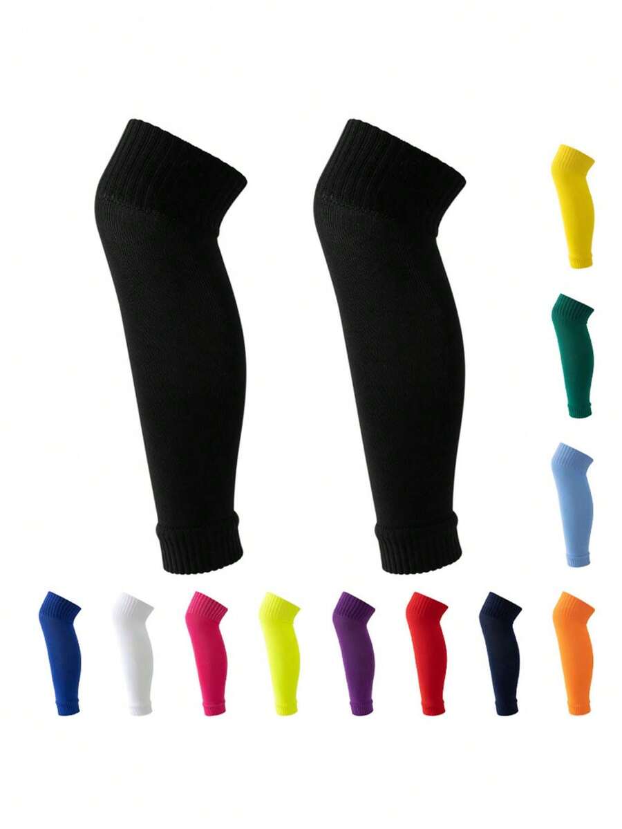 1 双纯色足球及膝高腿套，透气吸汗腿套，足球腿套