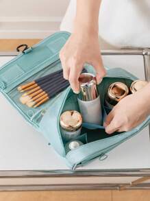 1 Stück Boho-Stil Reise Make-up Tasche, hängender Kulturbeutel, wasserdichte tragbare Aufbewahrungstasche für Make-up Pinsel, Handtücher, Zahnpasta, Strandutensilien, Hochzeitsdekoration, Brautjungfern Geschenk