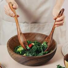 Bộ 2 thìa và dĩa trộn salad bằng gỗ keo tự nhiên. Dụng cụ nhà bếp bằng gỗ chưa hoàn thiện. Thìa trộn chịu nhiệt, thìa có lỗ để xới mì/salad, thìa nấu ăn chống dính. Được đánh bóng thủ công, thiết kế không dăm gỗ với lỗ treo để dễ dàng cất giữ. Đồ dùng nhà bếp bằng gỗ thích hợp cho salad, mì, xào và nhiều món khác. Vật dụng nhà bếp kiểu cổ điển giúp nâng cao trải nghiệm nấu nướng. Lý tưởng để làm quà tặng hoặc sử dụng cá nhân. - Nhiều màu - Xem 3