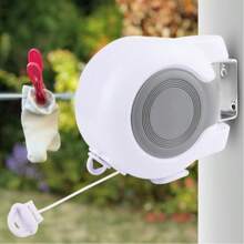 13m ausziehbare Doppelleine Wäscheleine - windbeständig, robuster Kunststoff, Drehgelenk Design Wäschetrockner