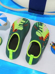 Kids Cartoon Cute Fun Anti-Slip Breathable Soft Wading, Swimming, Outdoor Beach, Indoor Yoga Water Shoes - Green - View 8