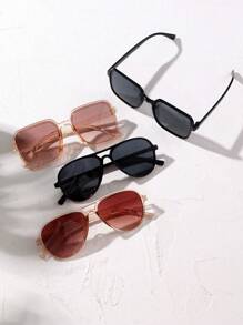 4副青年方框双梁蛤蟆镜简约百搭时尚日常眼镜