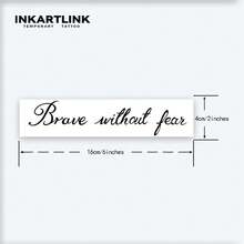 Hình dán hình xăm bán vĩnh viễn không thấm nước INKARTLINK | Cụm từ tiếng Anh nghệ thuật & Thiết kế hình xăm thực vật | Hình xăm giả tạm thời đầy cảm hứng cho cánh tay và vai - màu đen - Xem 5