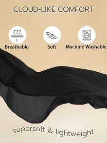 Floral Embroidered Duvet Cover Set (Excluding Filler) - Black - View 7