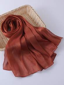 1pc Fashionable And Elegant Blue Shiny Evening Party Dress With Removable Shoulder Cape, Suitable For Ladies For Daily Vacation And Evening Party Matching, 200*68cm/78*26.5in Fall Clothes For Women