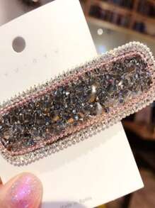 Water Drop Design Rhinestone Hair Clip, Shiny Hairpins For Bangs, Bun, Decorative Hair Accessories For Girls