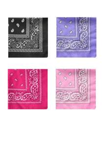 1pc Polyester Paisley Neckerchief, Versatile Bandana, Hip Hop Rock Outdoor Headwear, Mask Accessory, Scarf For Cycling Hiking Windproof Sun Protection, Unisex Lightweight Woven Headband, Machine Washable & Dry Clean, Cool Fashion Headwrap