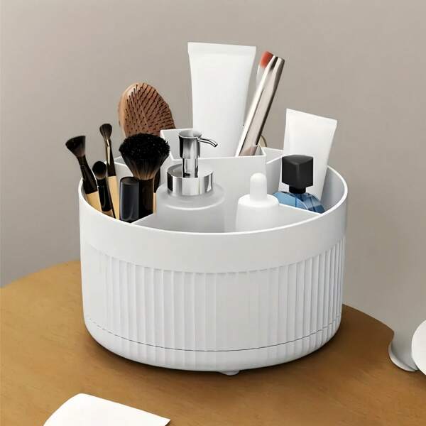 Drehbarer Make-up Organizer, geräumige Make-up, Kosmetik & Hautpflege Aufbewahrungsbox, robustes Design für langfristige Nutzung, ideal für Badezimmer Organisation Schulstart