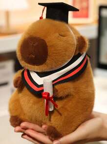 1 szt. pluszowa lalka z popcornem, frytkami i kapibarą, prezent świąteczny dla przyjaciół, prezent z kapibarą na zakończenie studiów doktoranckich, lalka z kapibarą w formie ciasta i deseru, dekoracja z dyni i nietoperza na Halloween