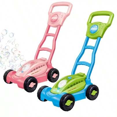 Handheld Bubble Lawn Mower, Giftbox Packaging Includes 1 Bottle Of Bubble Liquid, Christmas Gift, Bubble Lawn Mower Children Toys, Outdoor Bubble Thrower Toy, Gardening Game Bubble Toy Suitable For 3-8 Years Old Children Birthday Gifts, Preschoolers, Boys & Girls (Multiple Colors Available)