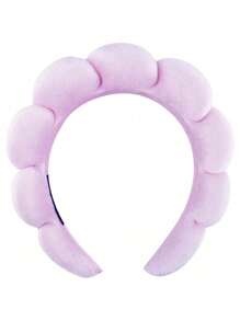 4pcs Luxury Microfiber Spa Headband And Wristband Set, Face Washing Headband, Makeup Headband, Skin Care Headband, Velvet Fluffy Sponge Headband, Soft Absorbent Terry Cloth Fabric Bubble Fluffy Hairband For Skin Care, Makeup Removal, Shower, Suitable For Women And Girls