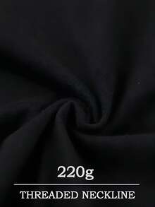 Dise?o de tiburón y barco en estilo de cómic en negro,Camiseta casual de cuello redondo y manga corta con estampado,adecuada para uso diario en primavera y verano,unisex - Negro - Ver 3