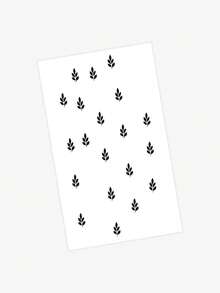 1 片防水临时植物 Y2K 风格黑叶手纹身贴纸，防水防汗，持续 7-15 天，适合水上运动，日常使用